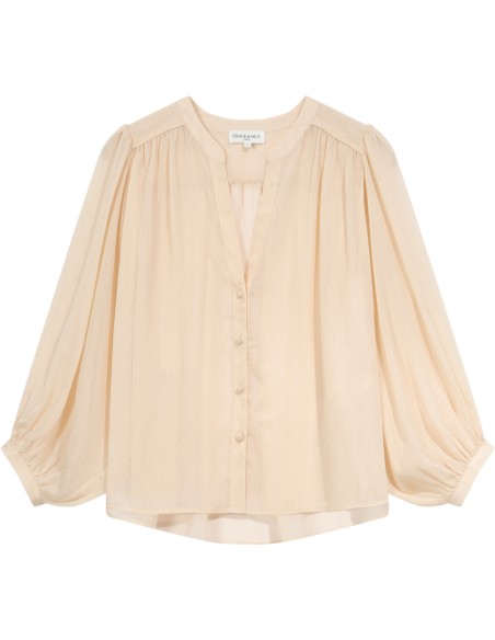 Grace et Mila | Blouse à paillette écru