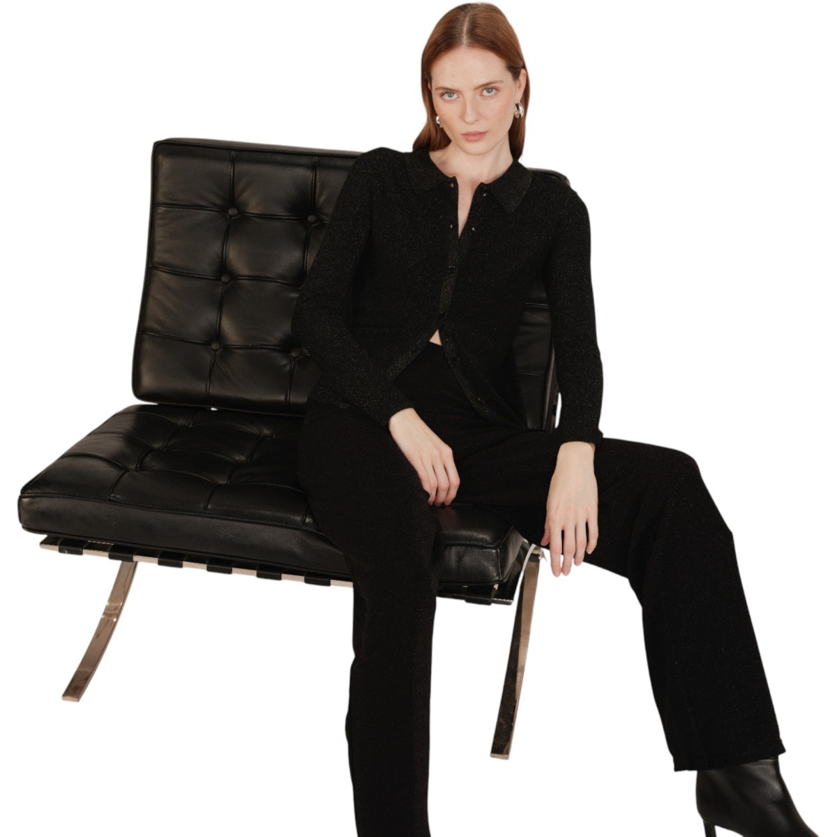 Grace et Mila |Cardigan noir à paillettes