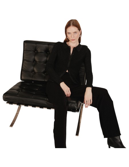 Grace et Mila |Cardigan noir à paillettes