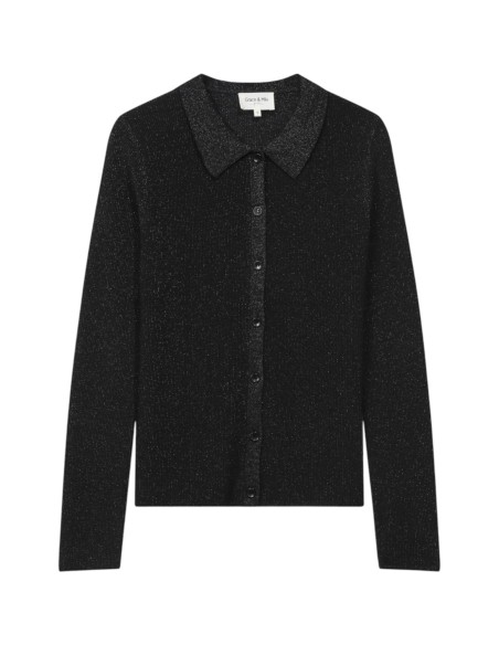 Grace et Mila |Cardigan noir à paillettes