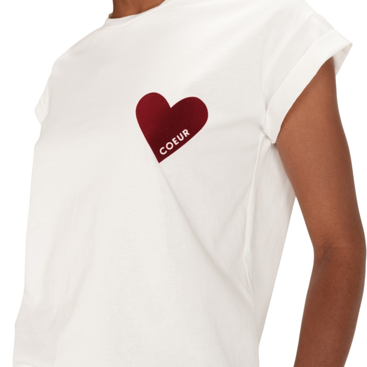 Grace et Mila - T-shirt coeur bordeaux