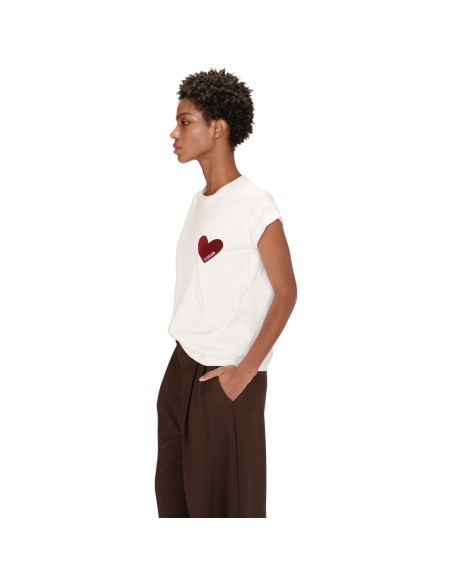 Grace et Mila - T-shirt coeur bordeaux