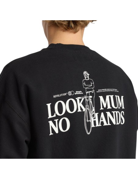 Révolution - Sweat noir look mum no hands