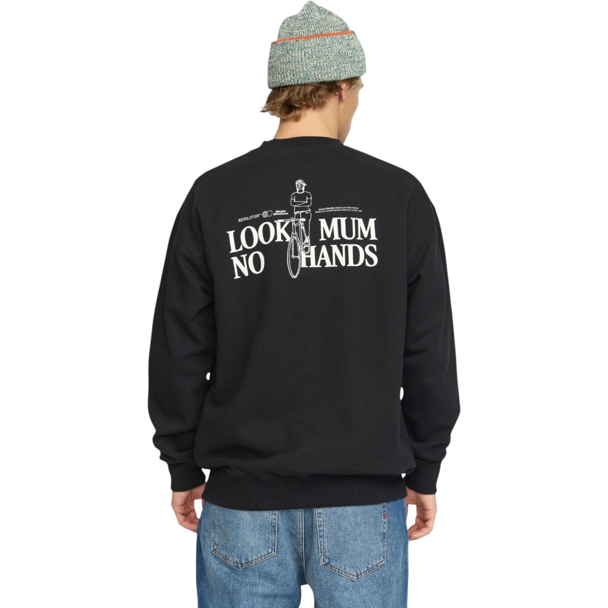 Révolution - Sweat noir look mum no hands