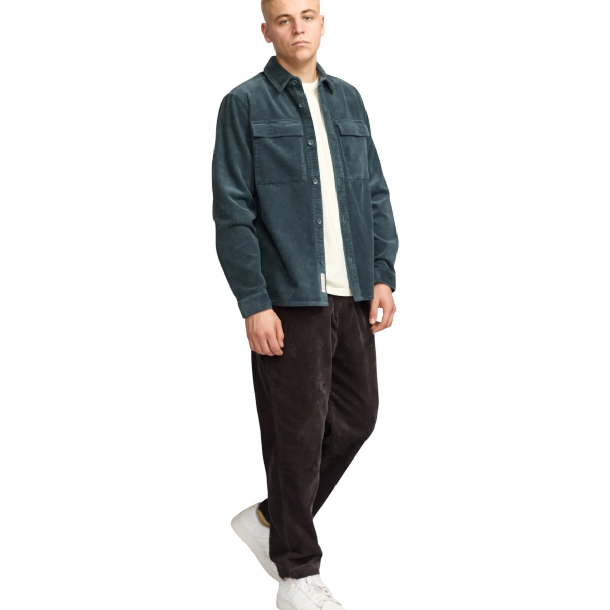 Révolution - Veste velours bleu pétrole