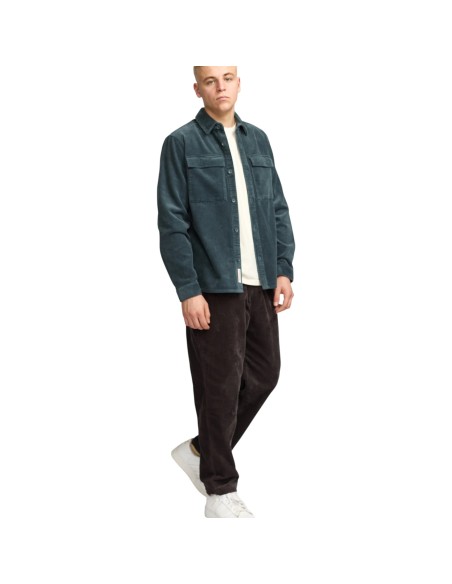 Révolution - Veste velours bleu pétrole