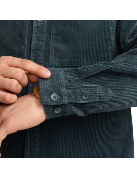 Révolution - Veste velours bleu pétrole