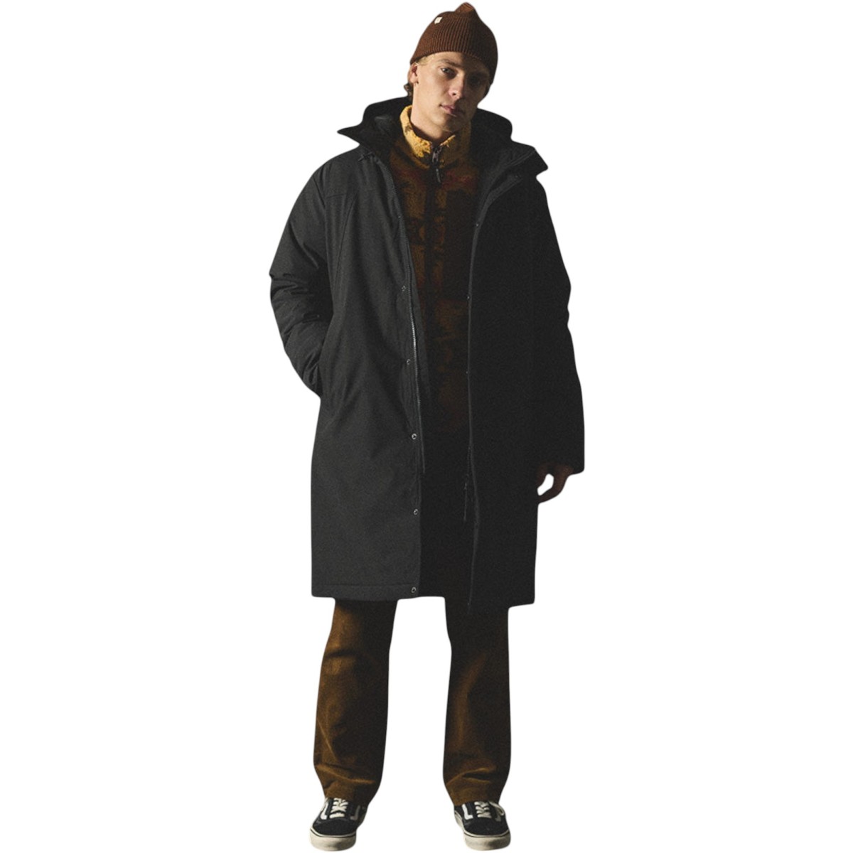 Révolution - Manteau mi-long noir homme