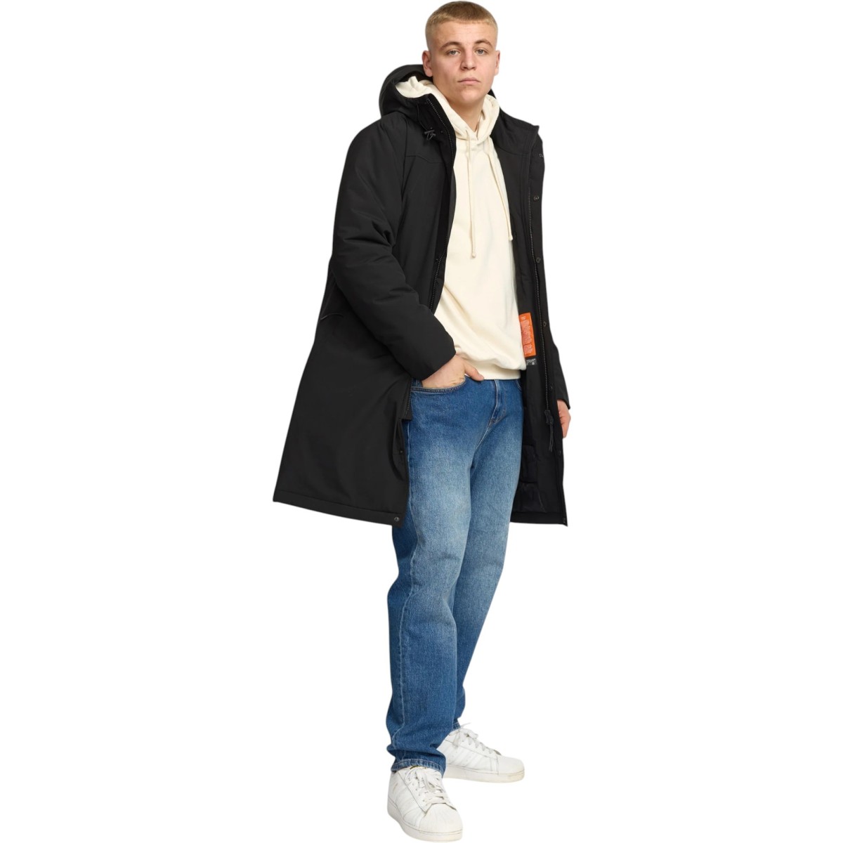 Révolution - Manteau mi-long noir homme