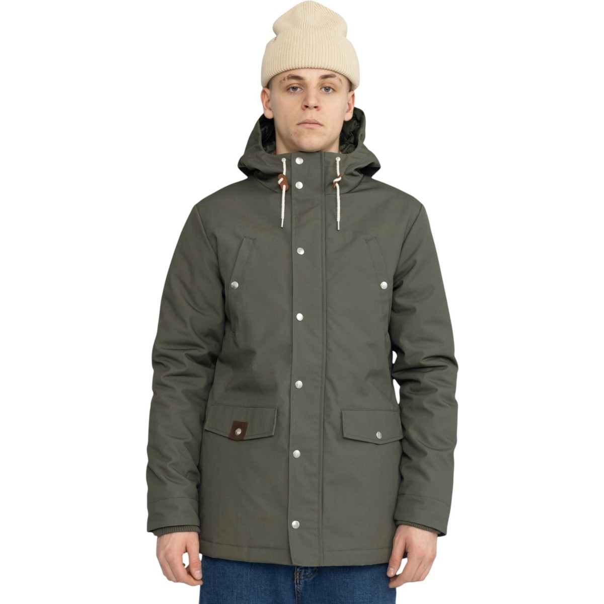 Révolution - Manteau mi-long vert homme