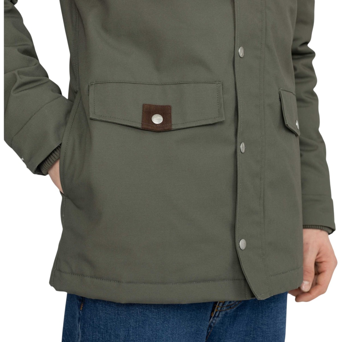 Révolution - Manteau mi-long vert homme