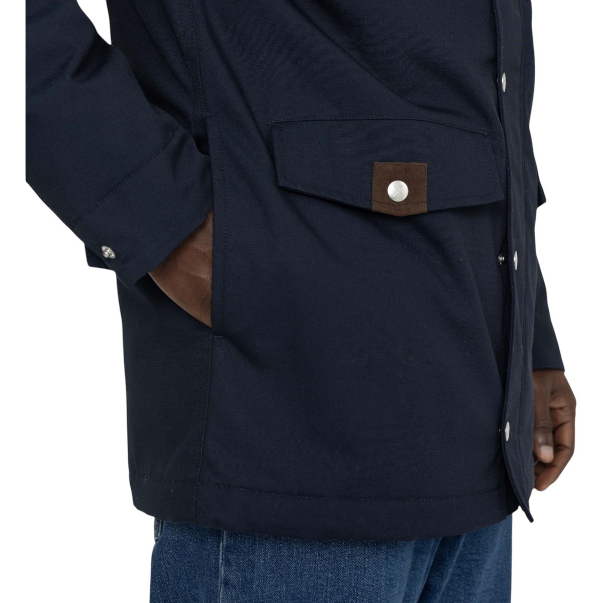 Révolution - Manteau mi-long bleu homme