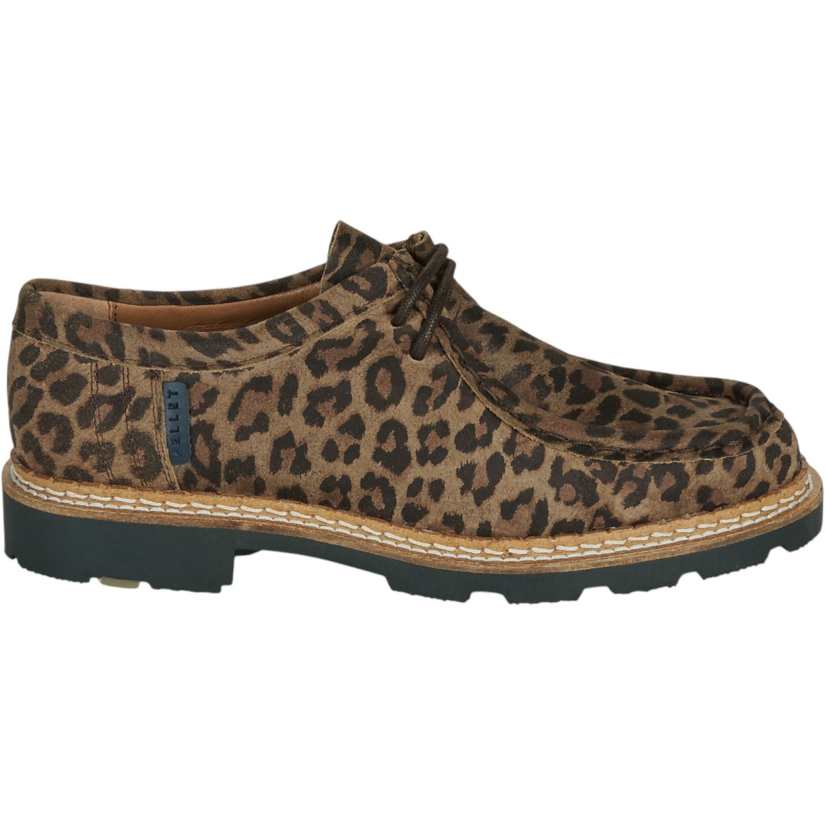 Christian Pellet | Derbies croute velours léopard