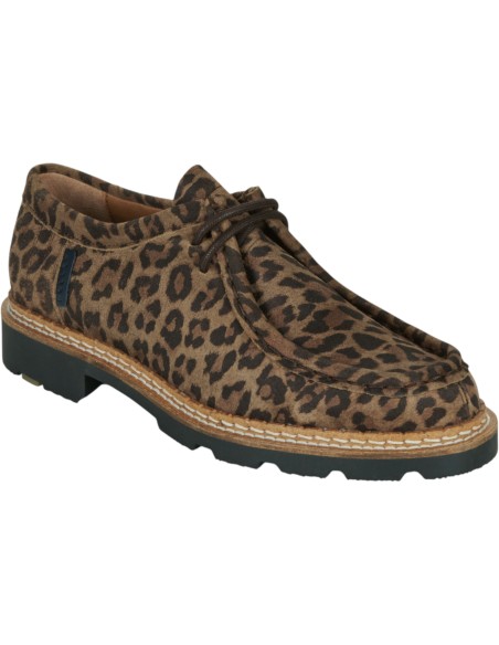 Christian Pellet | Derbies croute velours léopard