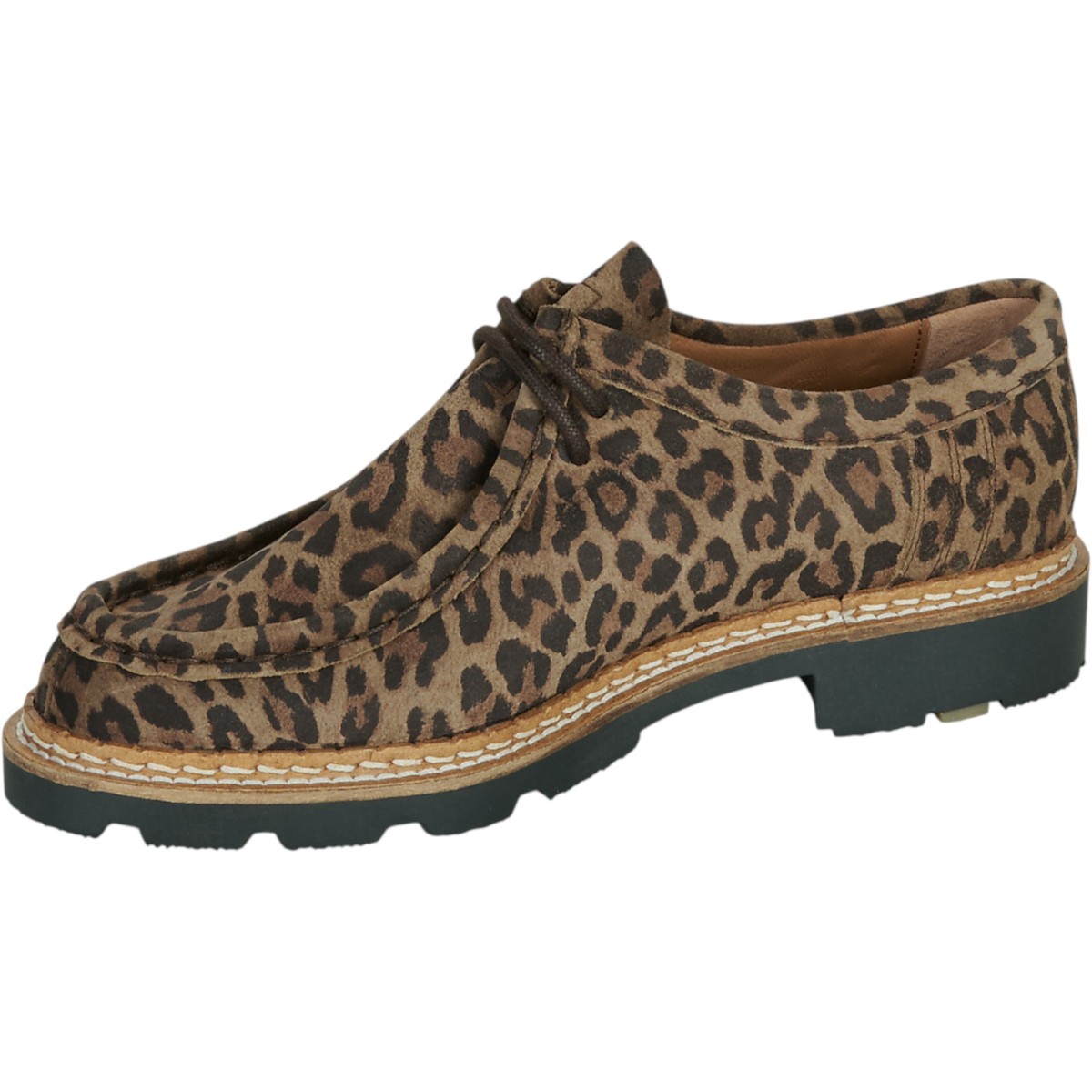 Christian Pellet | Derbies croute velours léopard