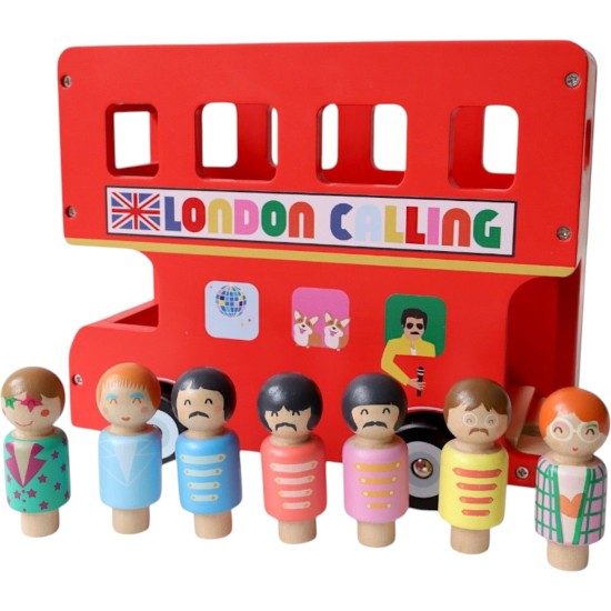 Le petit souk| Bus londonien et ses chanteurs en bois