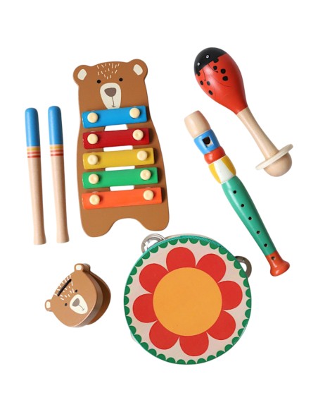 Le petit souk| Set musical 5 instruments en bois