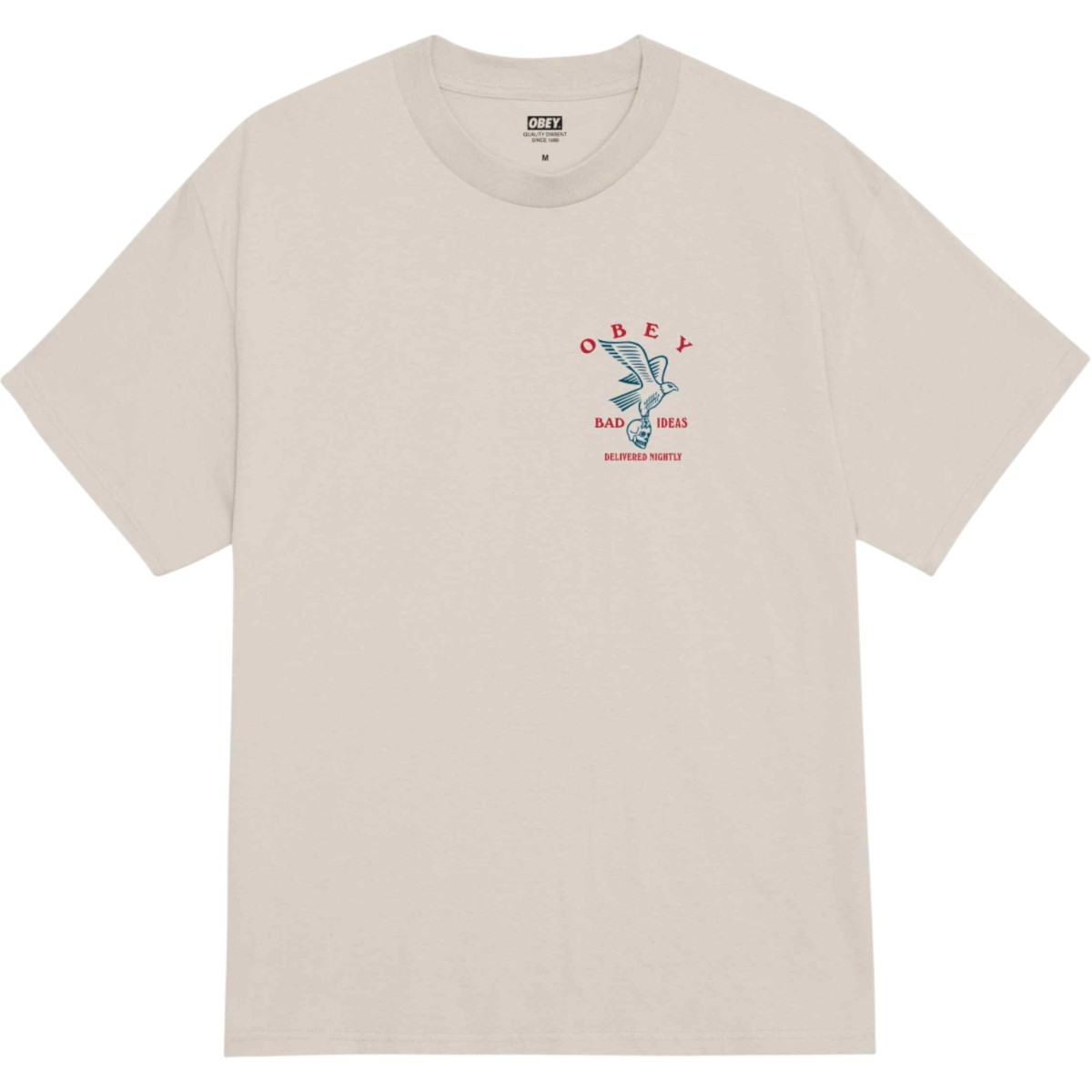 OBEY - T-shirt  gris avec impression