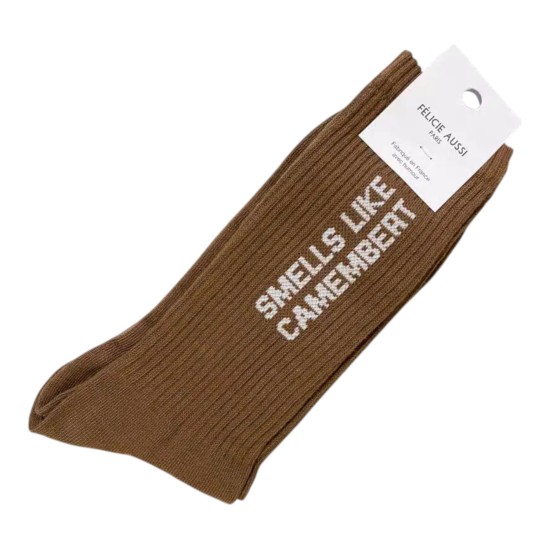Félicie Aussi | Chaussettes pour homme "Smells like camembert"