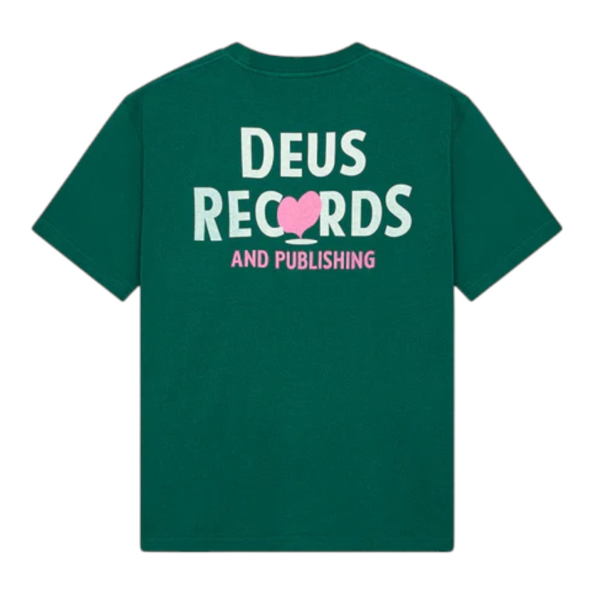 Deus Ex Machina - T-Shirt vert impression coeur