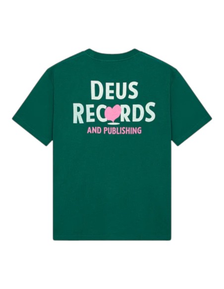 Deus Ex Machina - T-Shirt vert impression coeur