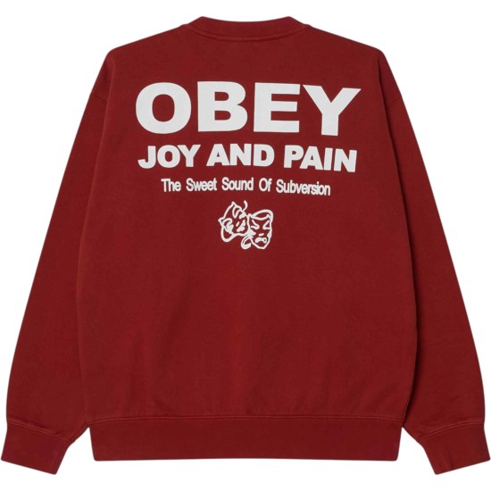 OBEY - Sweat terracotta homme