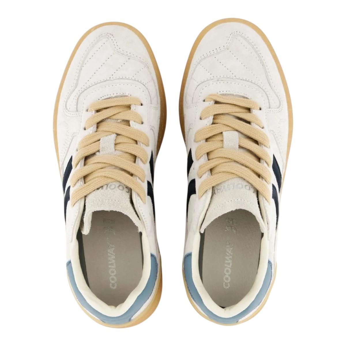 Chaussures Coolway GOAL en daim blanc cassé femme