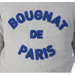 Bougnat de Paris - Sweat gris broderie bleu