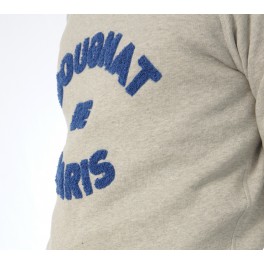 Bougnat de Paris - Sweat gris broderie bleu