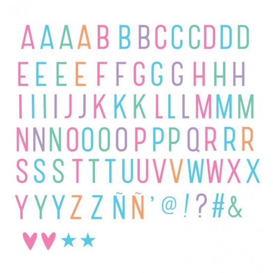 A Little Lovely - Pack de lettres et symboles pastel lightbox