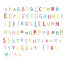 A Little Lovely - Pack de lettres et symboles funky color lightbox