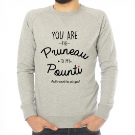 Sweat homme You are the pruneau to my pounti