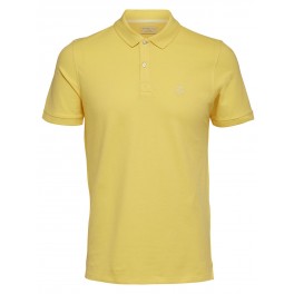 Selected - Polo jaune broderie blanche
