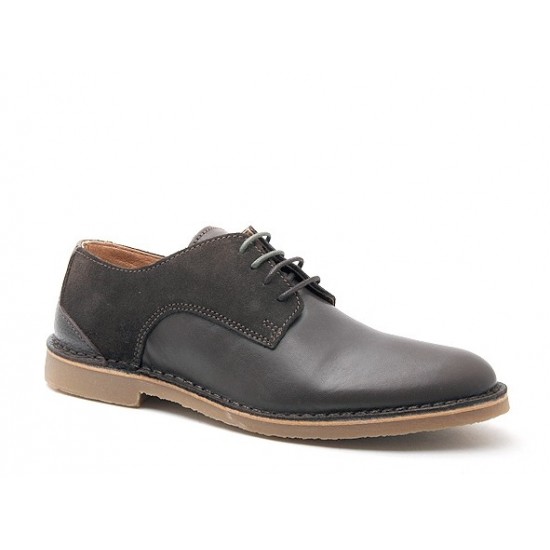 Selected - Chaussures en cuir et daim marron