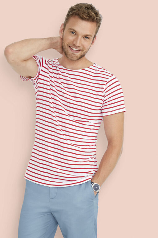 Tee-shirt homme manches courtes rayures